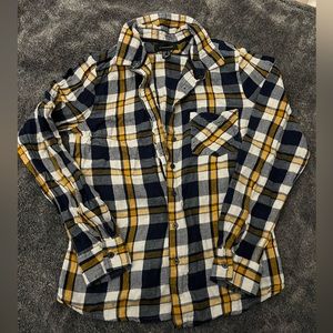 Size small yellow and black flannel